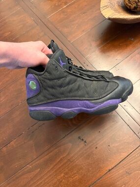 Jordan Retro 13 Men's Sneakers - Black / Purple Used, No Box